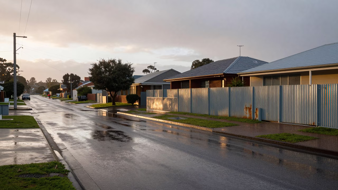 Suburban Street in Perth in in Perth, Western Australia, Australia