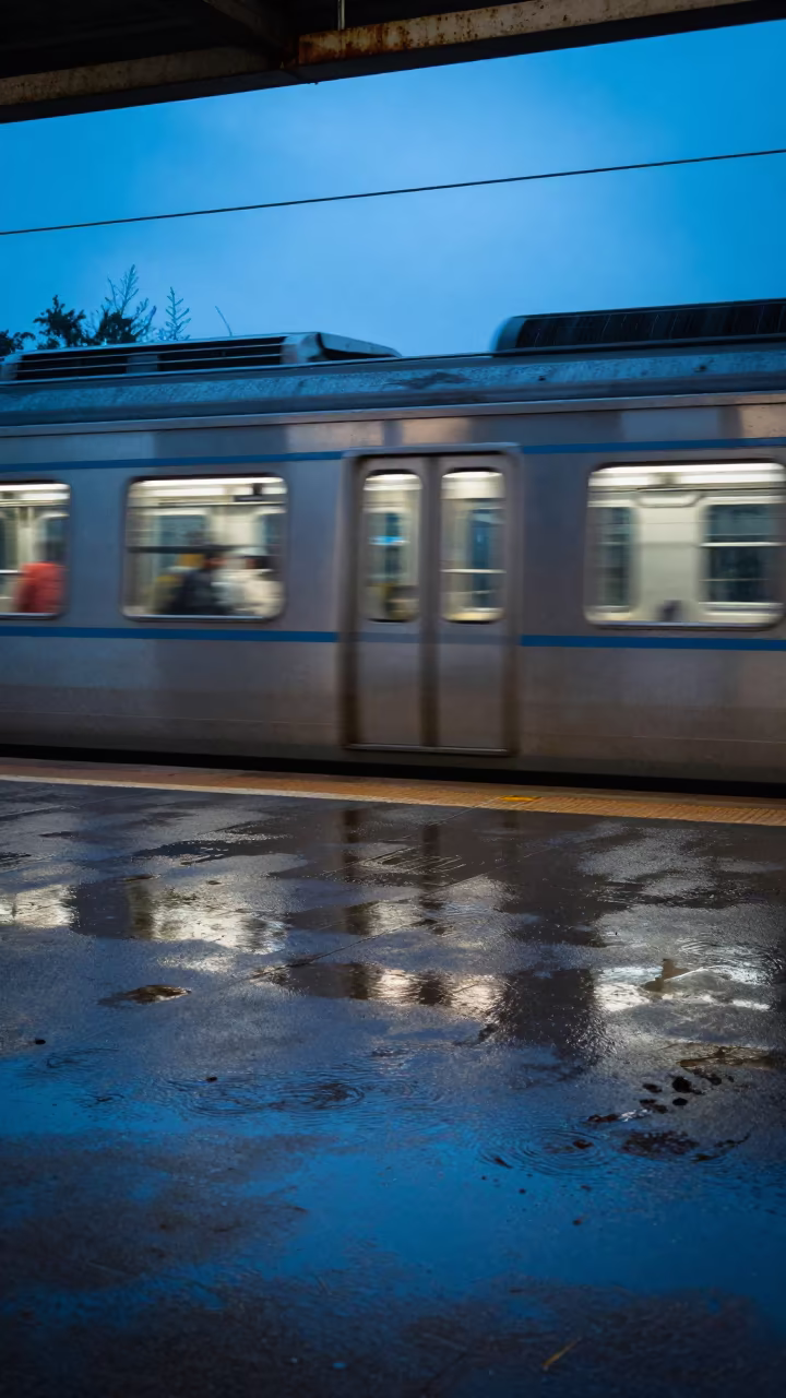 Subway Train Blur in Maradi Evening Light in near Maradi
