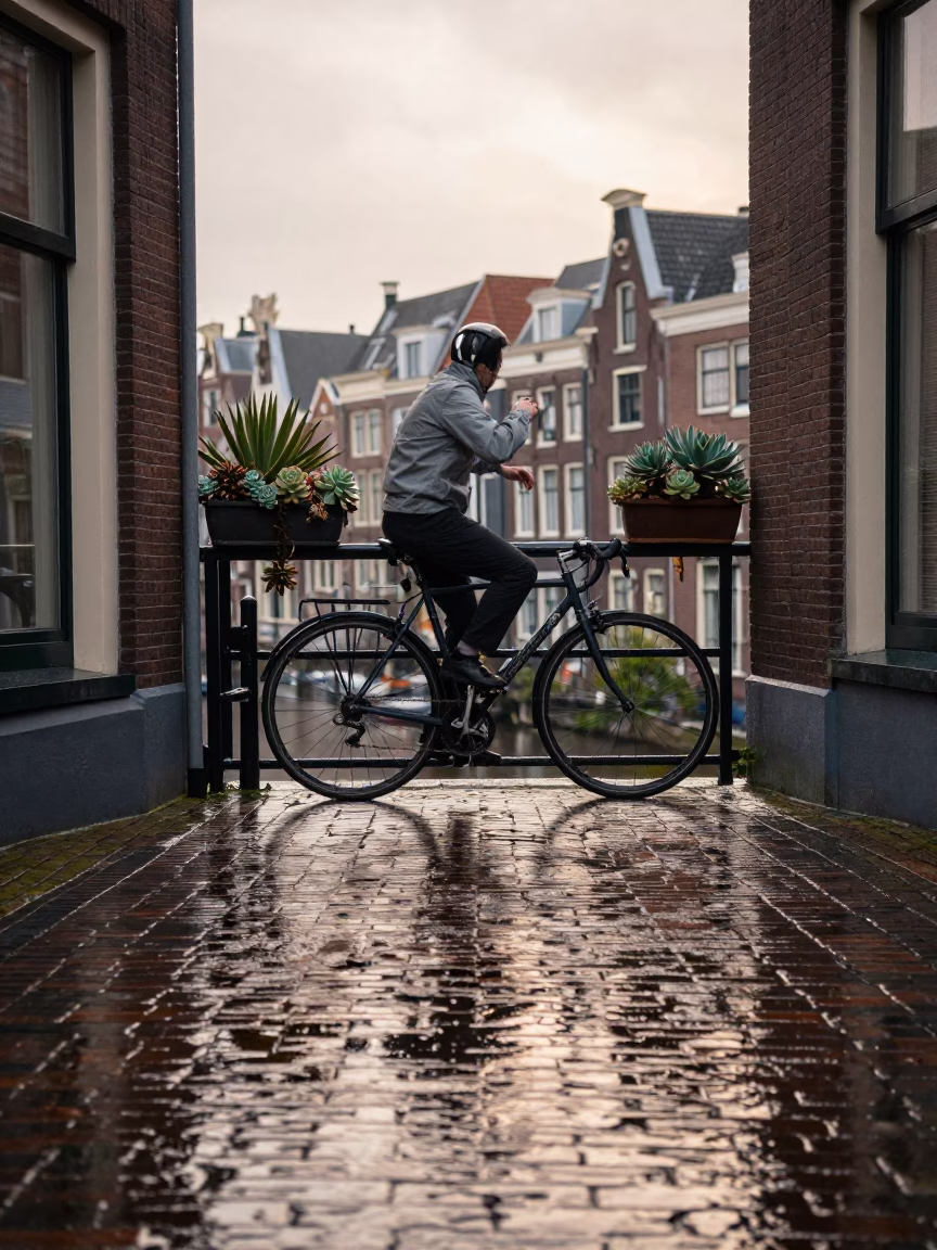 Succulents at First Light in in Amsterdam, Netherlands