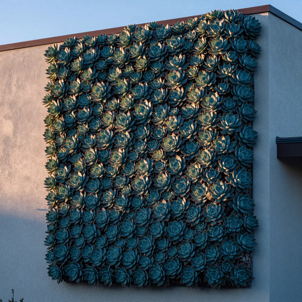 Succulents Before Sunrise Cool Stillness in San Diego in in San Diego, California, United States