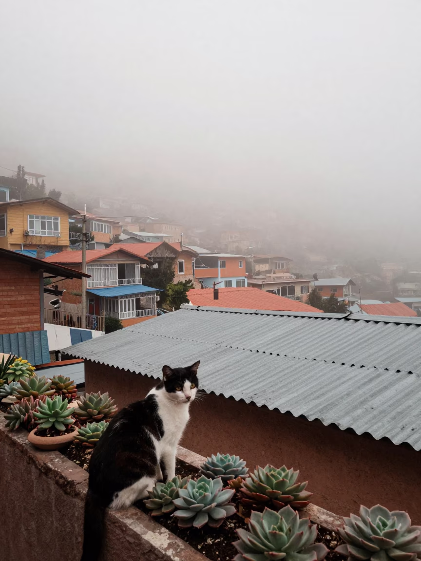 Succulents in La Paz in in La Paz, Bolivia