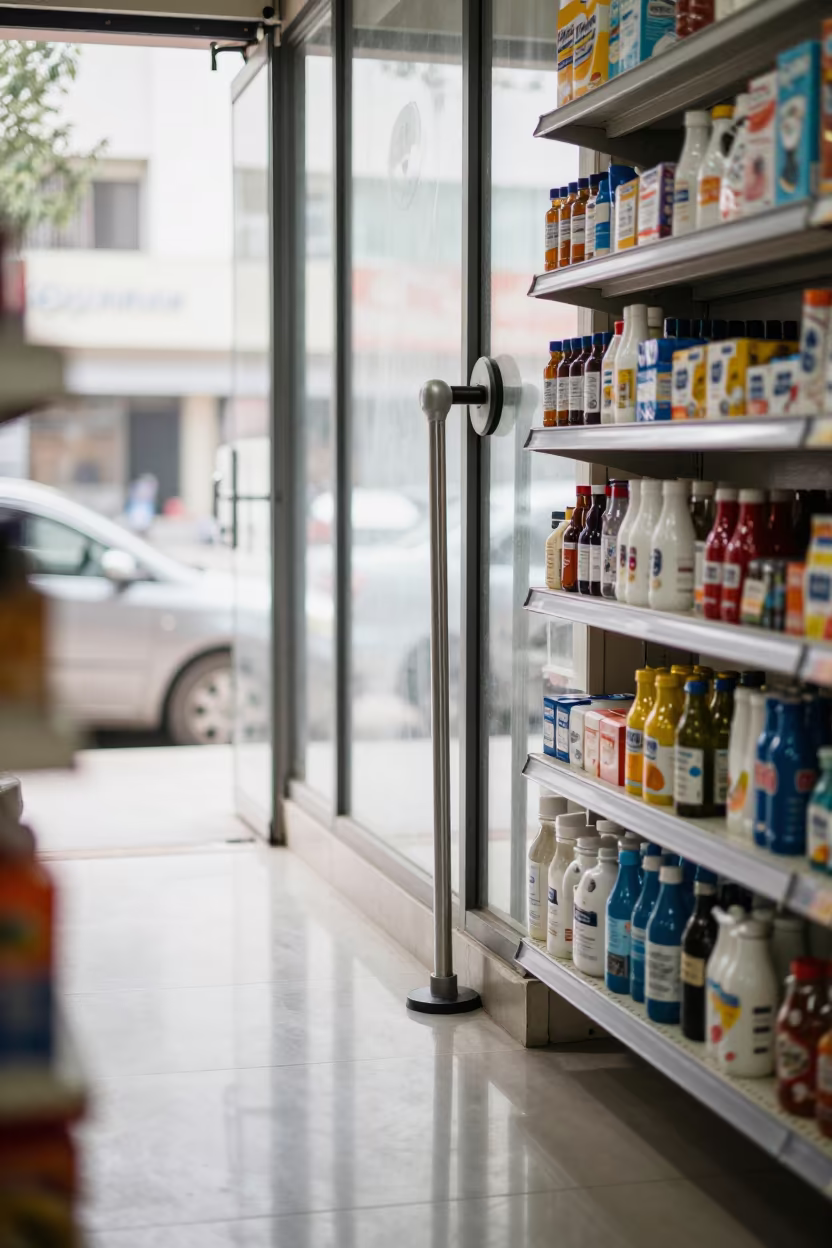 Suction Bin Reset in Rohtak Retail Aisle in inside a bright retail aisle near Rohtak
