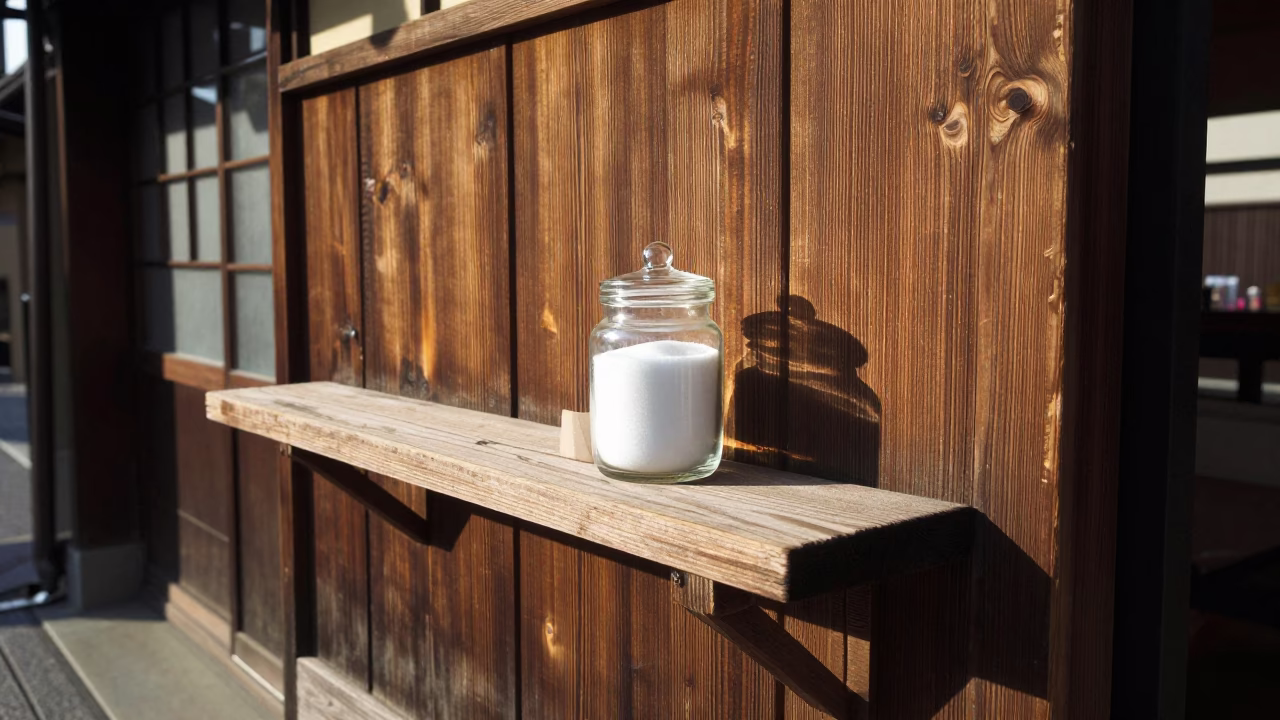 Sugar Jar in Kyoto at The Late Morning Light in in Kyoto, Japan