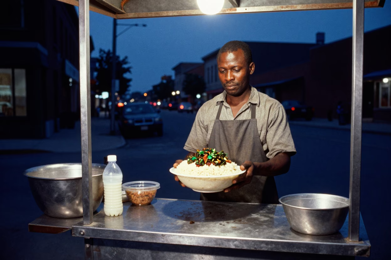 Sukuma Wiki in Montreal at The Still Hours Before Dawn Light in in Montreal, Quebec, Canada