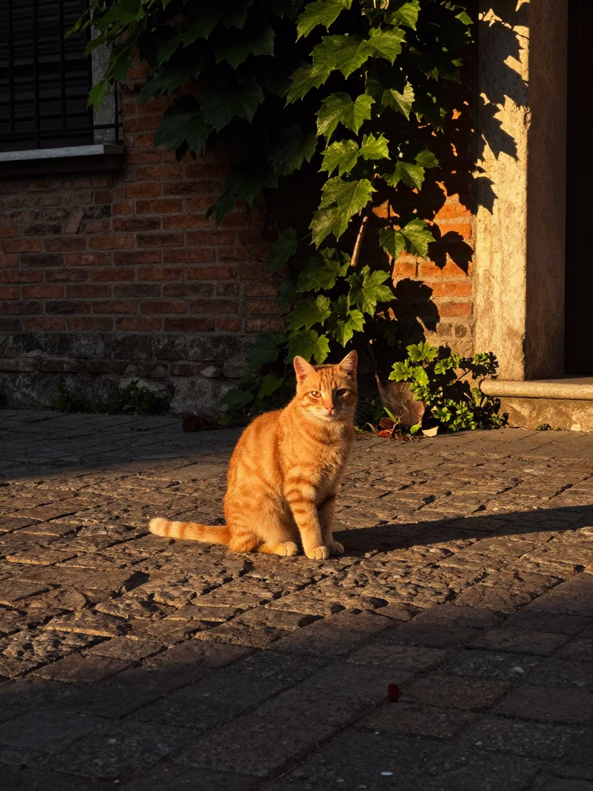 Summer Evening in Milan at Evening Light in in Milan, Italy