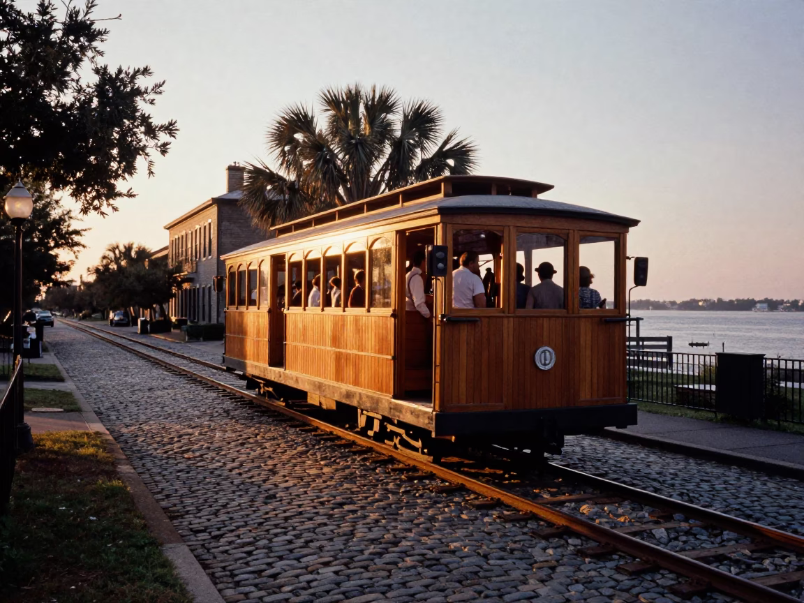 Sumter Hill in Charleston at Sunset Light in in Charleston, South Carolina, United States