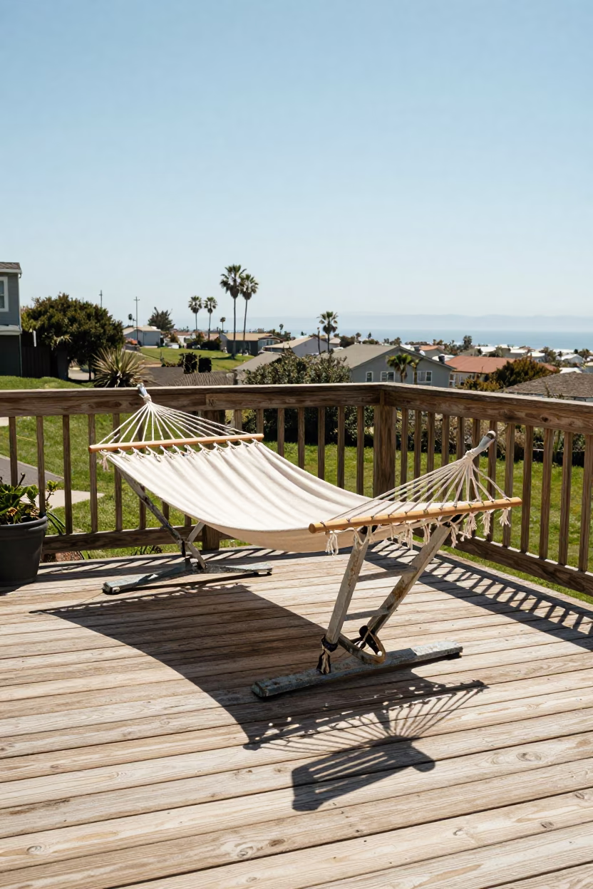 Sun-bleached Deck in San Diego in in San Diego, California, United States