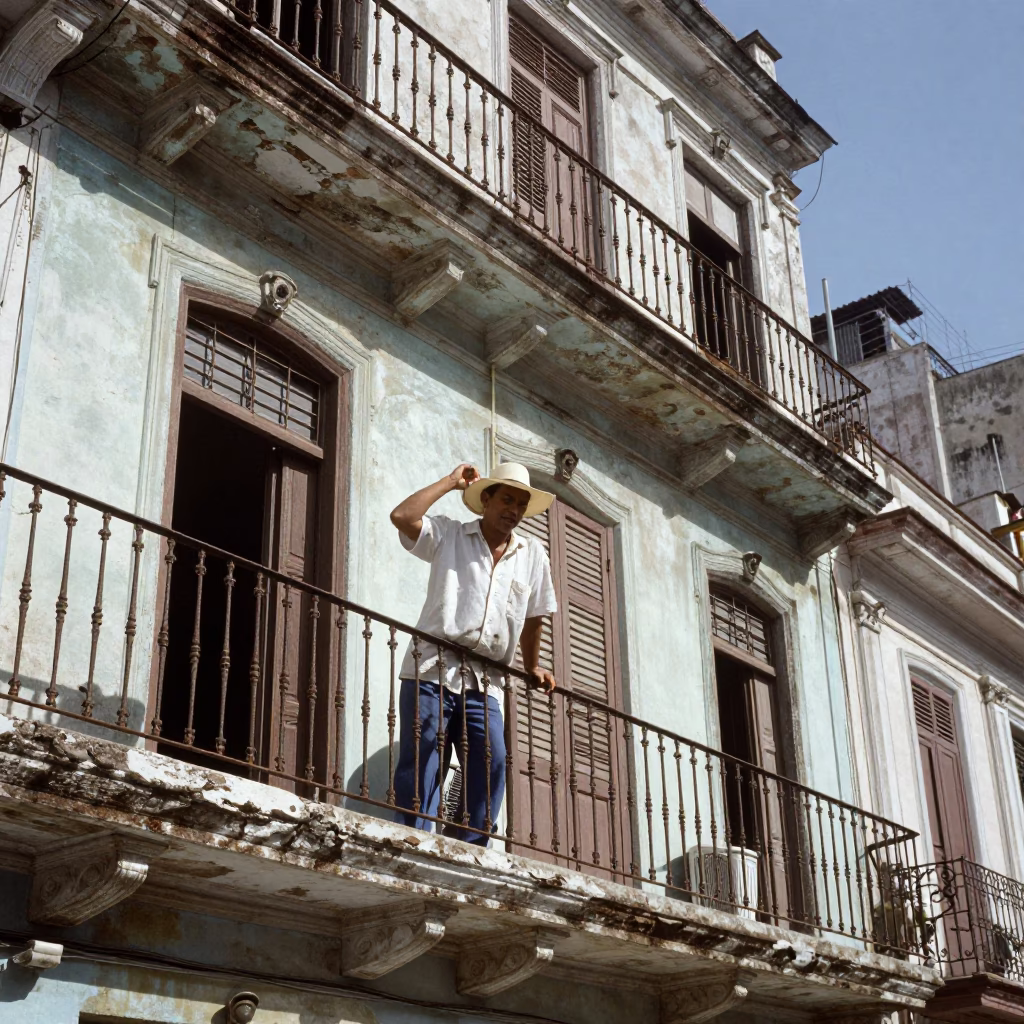 Sun Hat in Havana in in Havana, Cuba