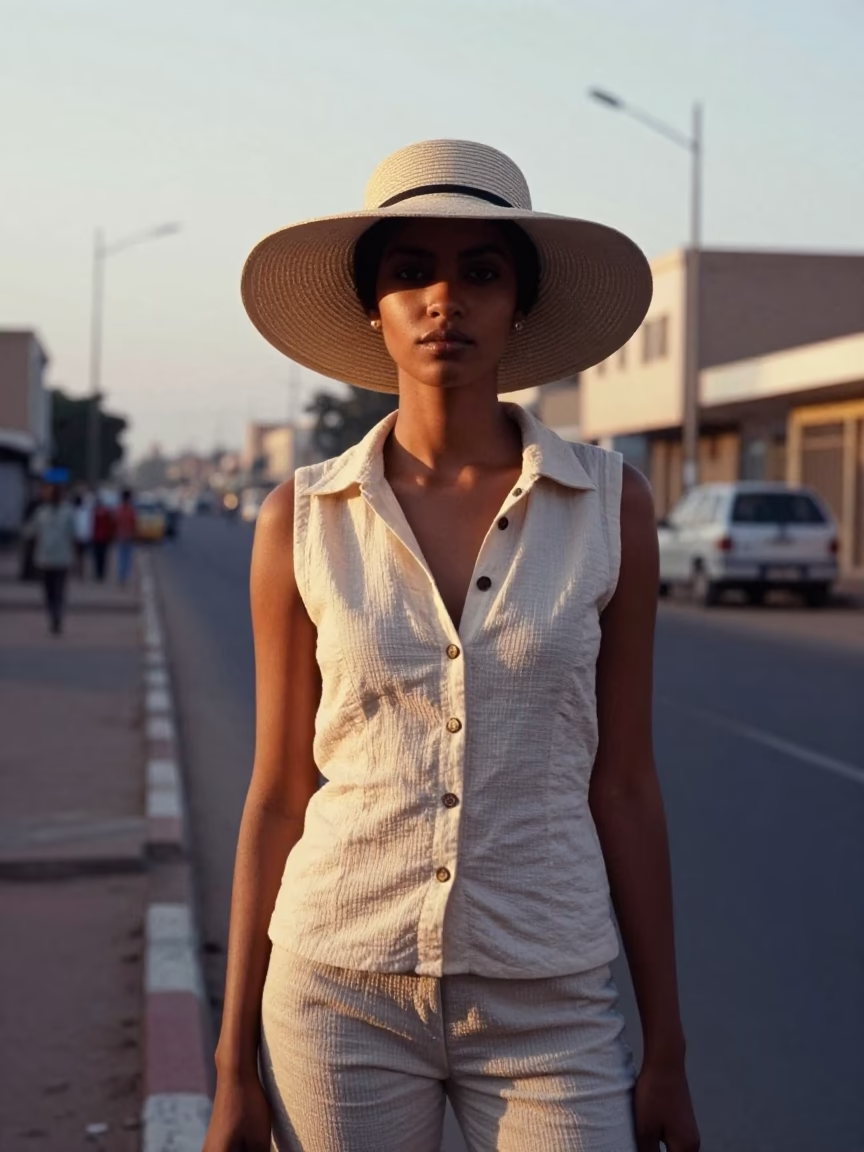 Sun Hat just after sunrise in Dakar in in Dakar, Senegal