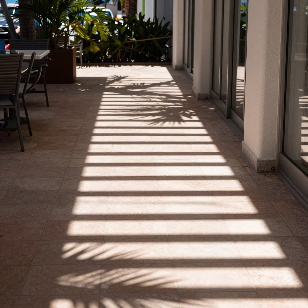 Sun Stripes in Miami at Afternoon Light in in Miami, Florida, United States