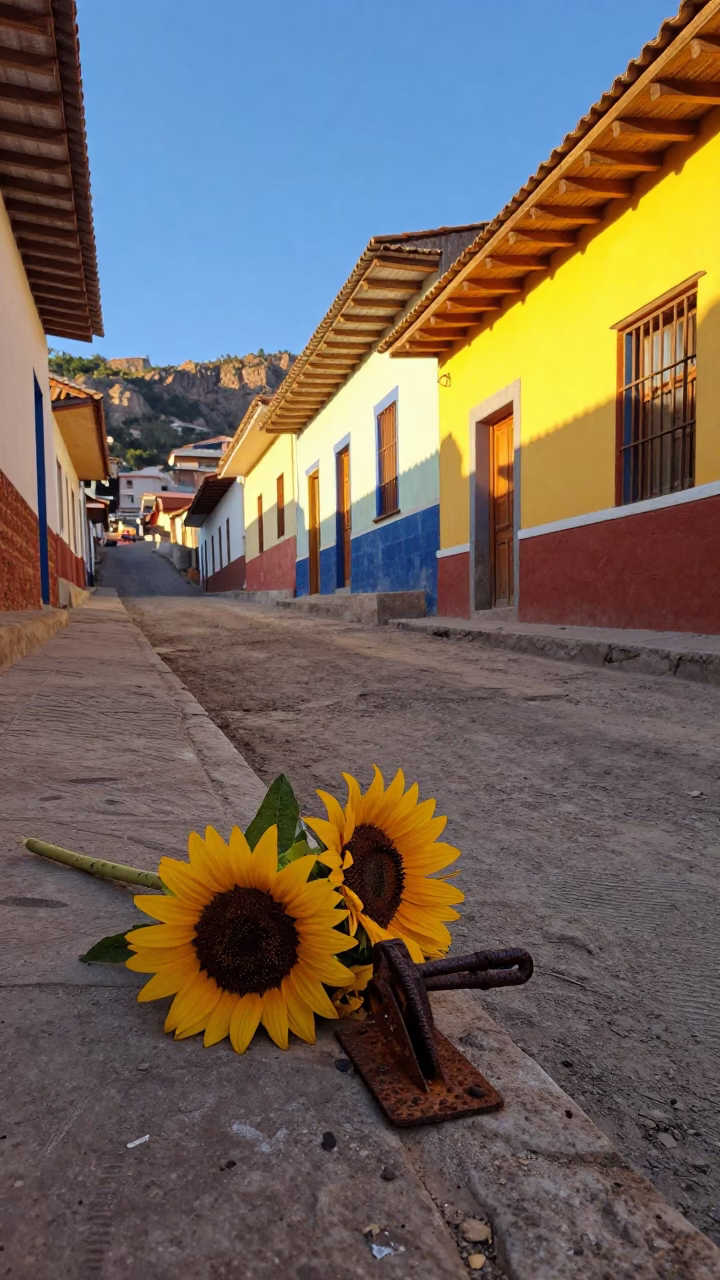 Sunflowers in La Paz in in La Paz, Bolivia