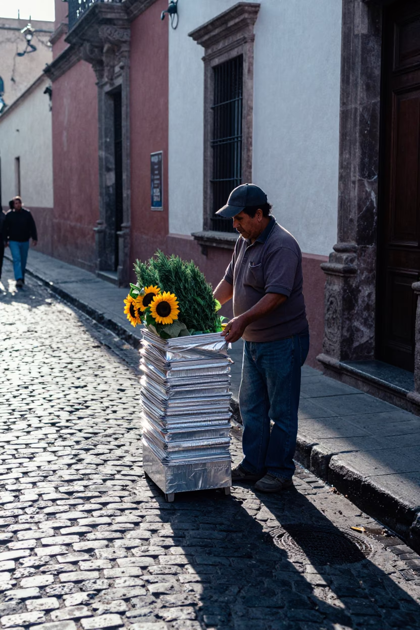 Sunflowers in Mexico City in in Mexico City, Mexico