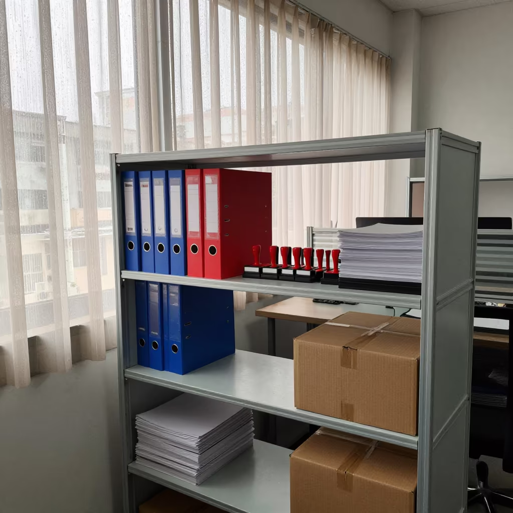 Sunlight Office Shelf Binders Quevedo Rainy Season in inside an open-plan office bay in Quevedo
