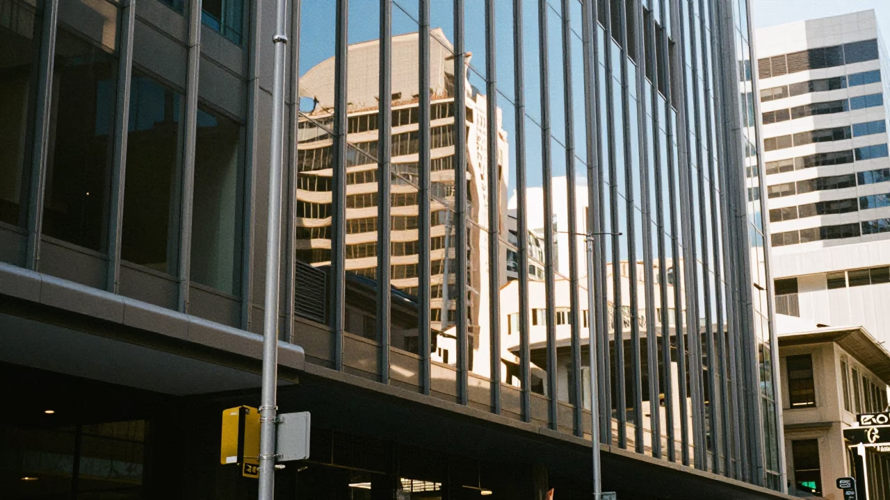 Sunlight Reflections in Sydney at Midday Light in in Sydney, New South Wales, Australia