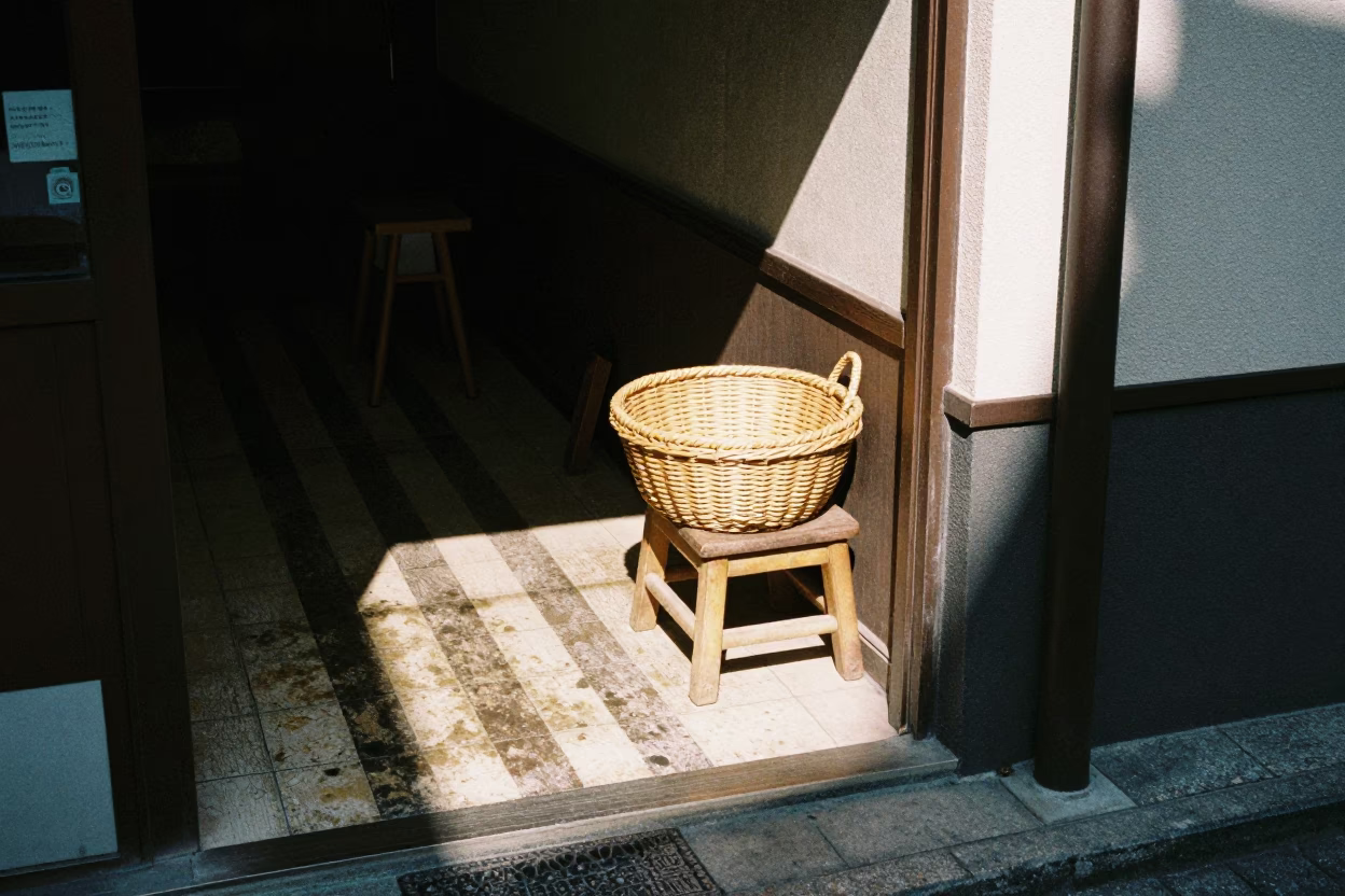 Sunlight Stripes at The Early Afternoon Light in Osaka in in Osaka, Japan
