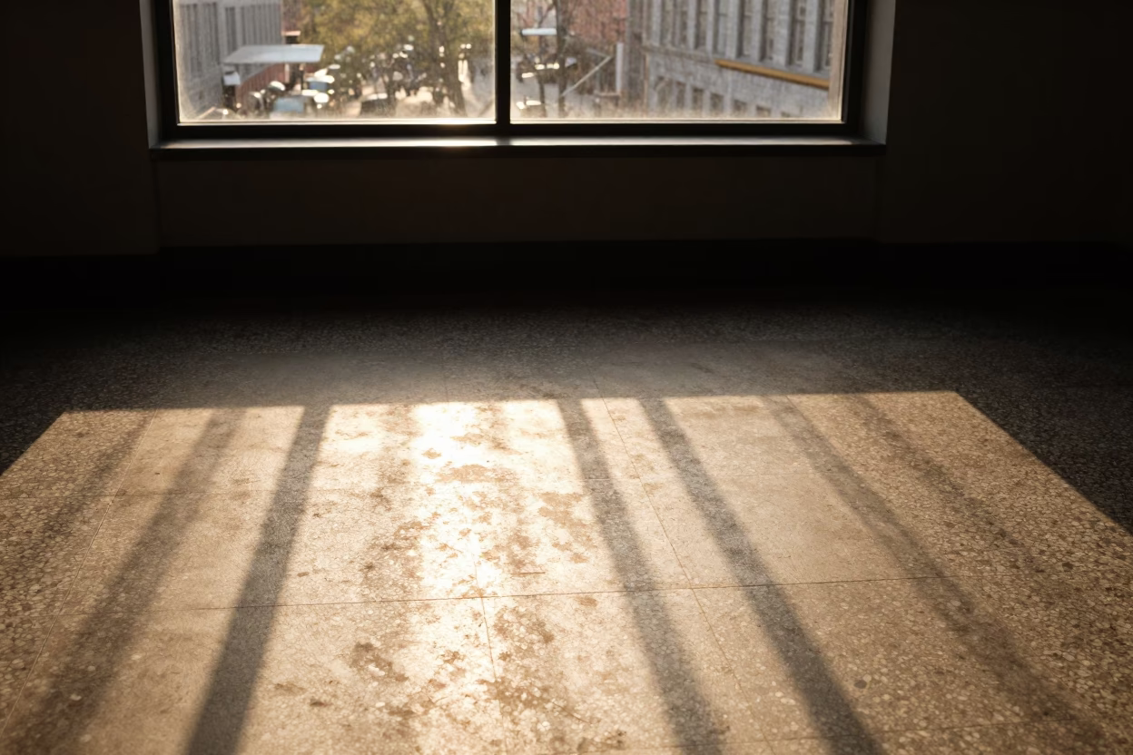 Sunlight Stripes in Montreal at The Late Afternoon Light in in Montreal, Quebec, Canada