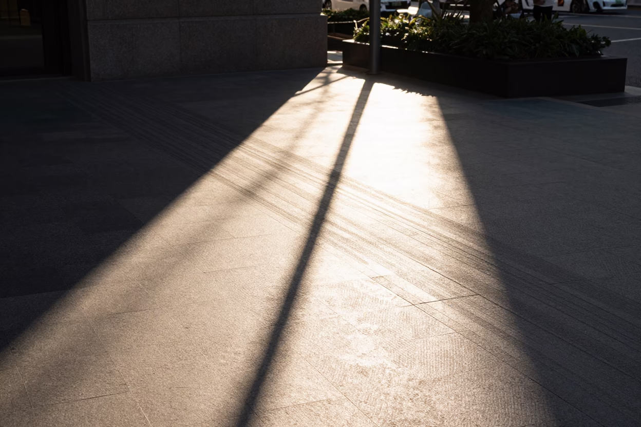 Sunlight Stripes in Shanghai at The Late Morning Light in in Shanghai, China