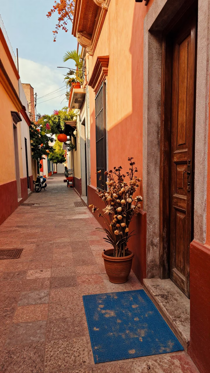 Sunlit Alleyway in Buenos Aires in in Buenos Aires, Argentina