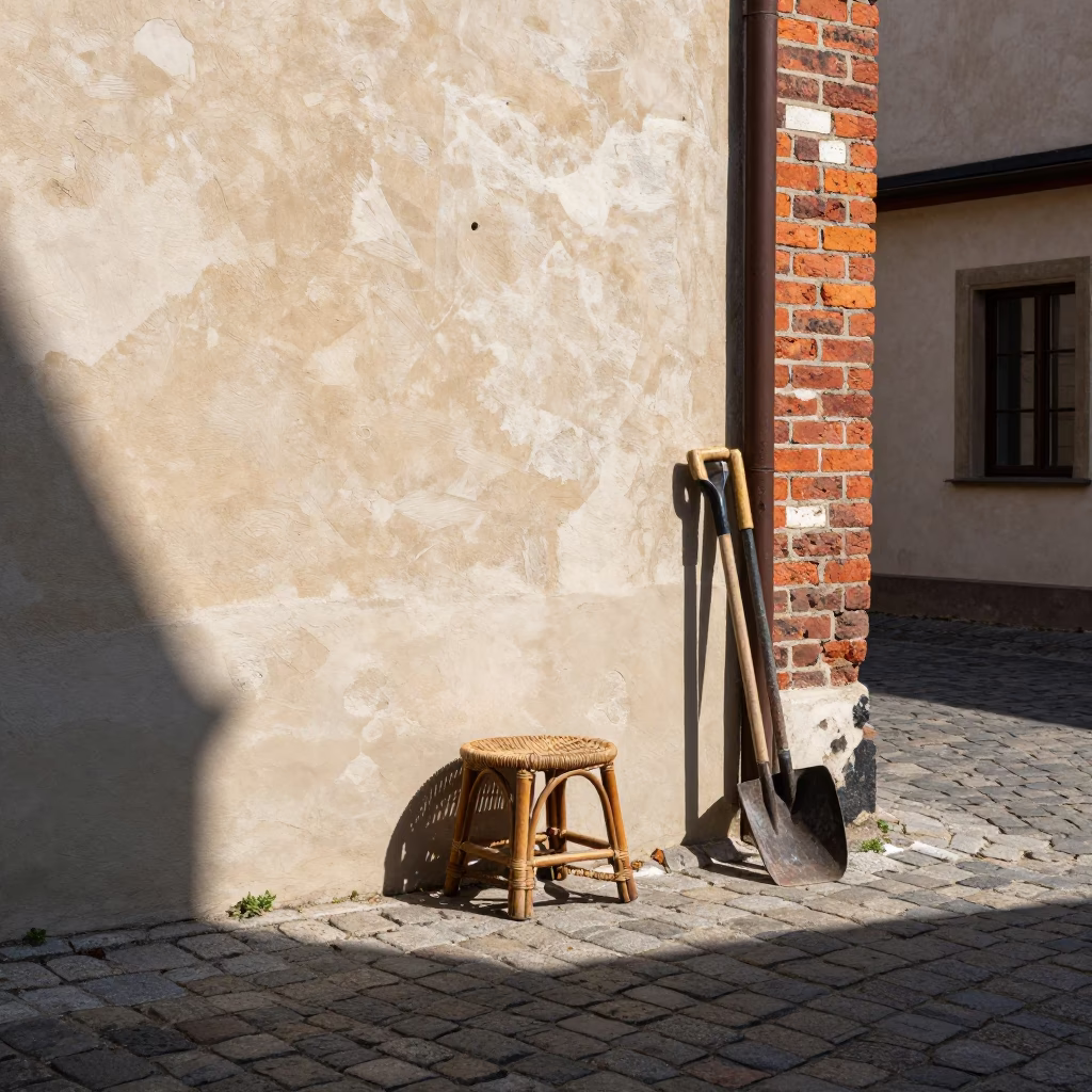 Sunlit Alleyway in Krakow at Afternoon Light in in Krakow, Poland