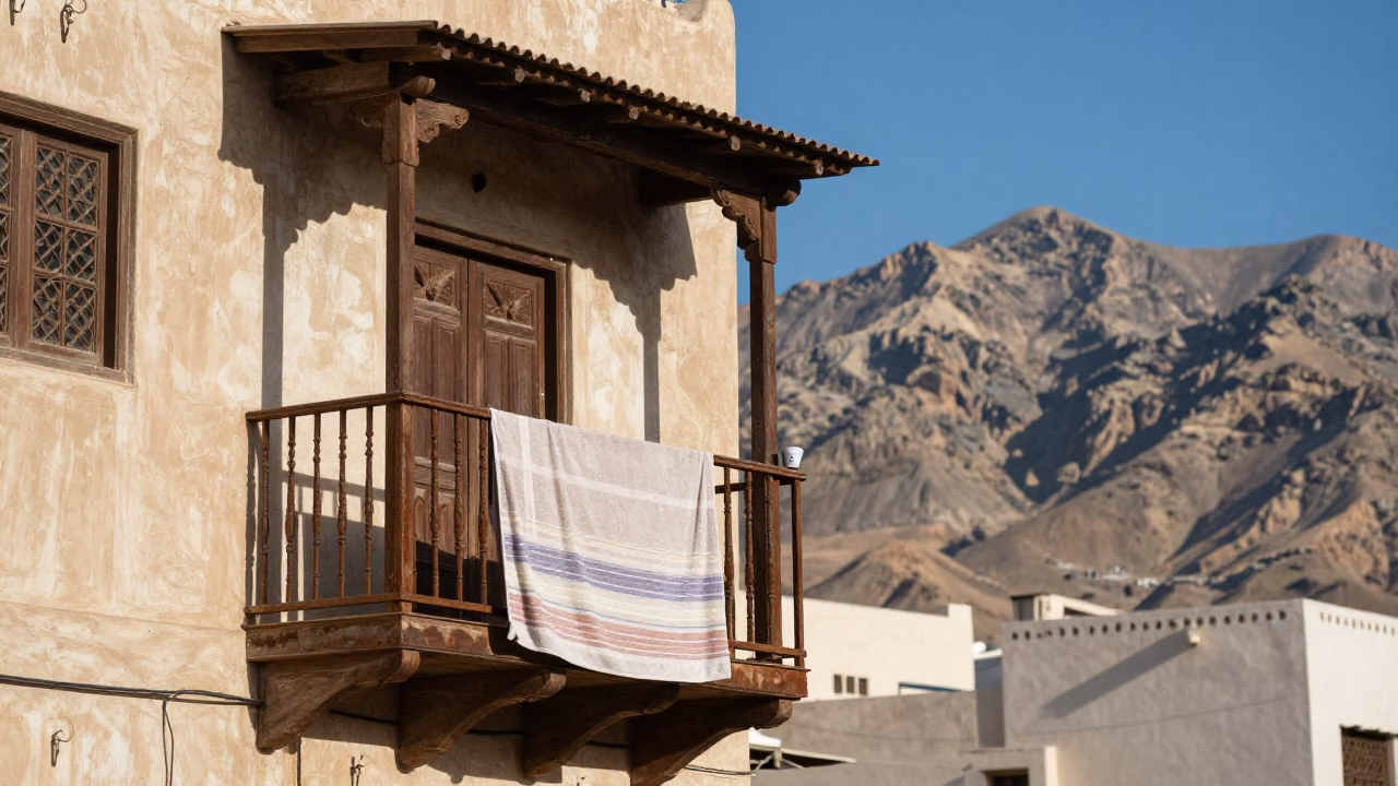 Sunlit Balcony in Muscat in in Muscat, Oman