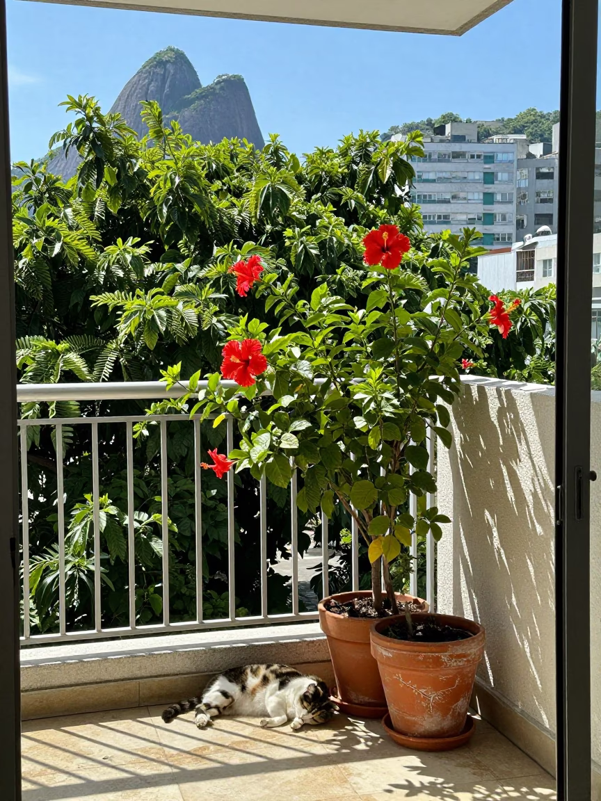 Sunlit Balcony in Rio De Janeiro in in Rio de Janeiro, Brazil