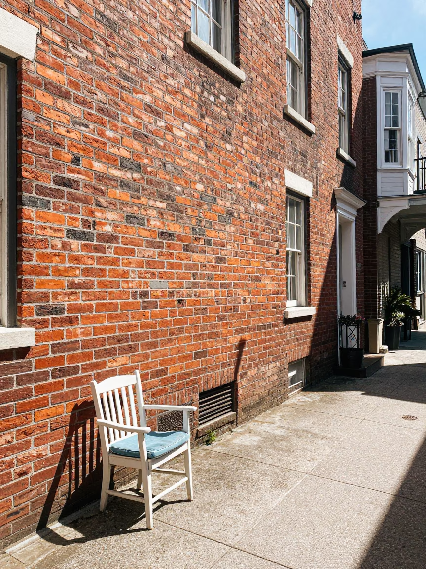 Sunlit Charleston Street Scene with Historic Brick Architecture and Coastal Life in in Charleston, South Carolina, United States