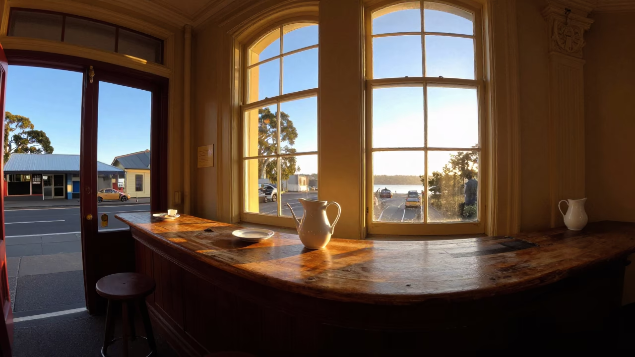 Sunlit Counter in Hobart in in Hobart, Tasmania, Australia