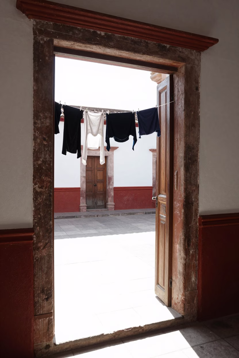 Sunlit Doorway in Merida in in Merida, Mexico