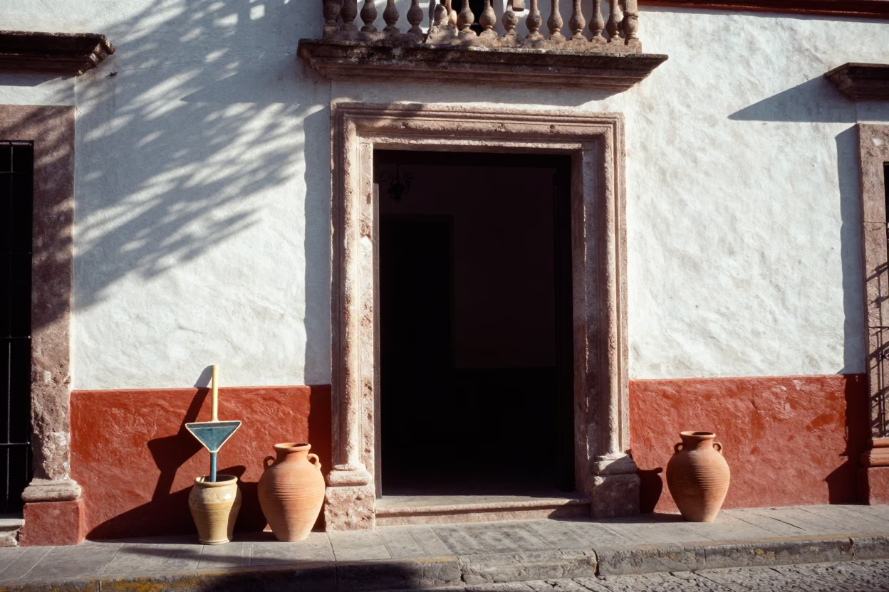 Sunlit Entryway in Merida in in Merida, Mexico