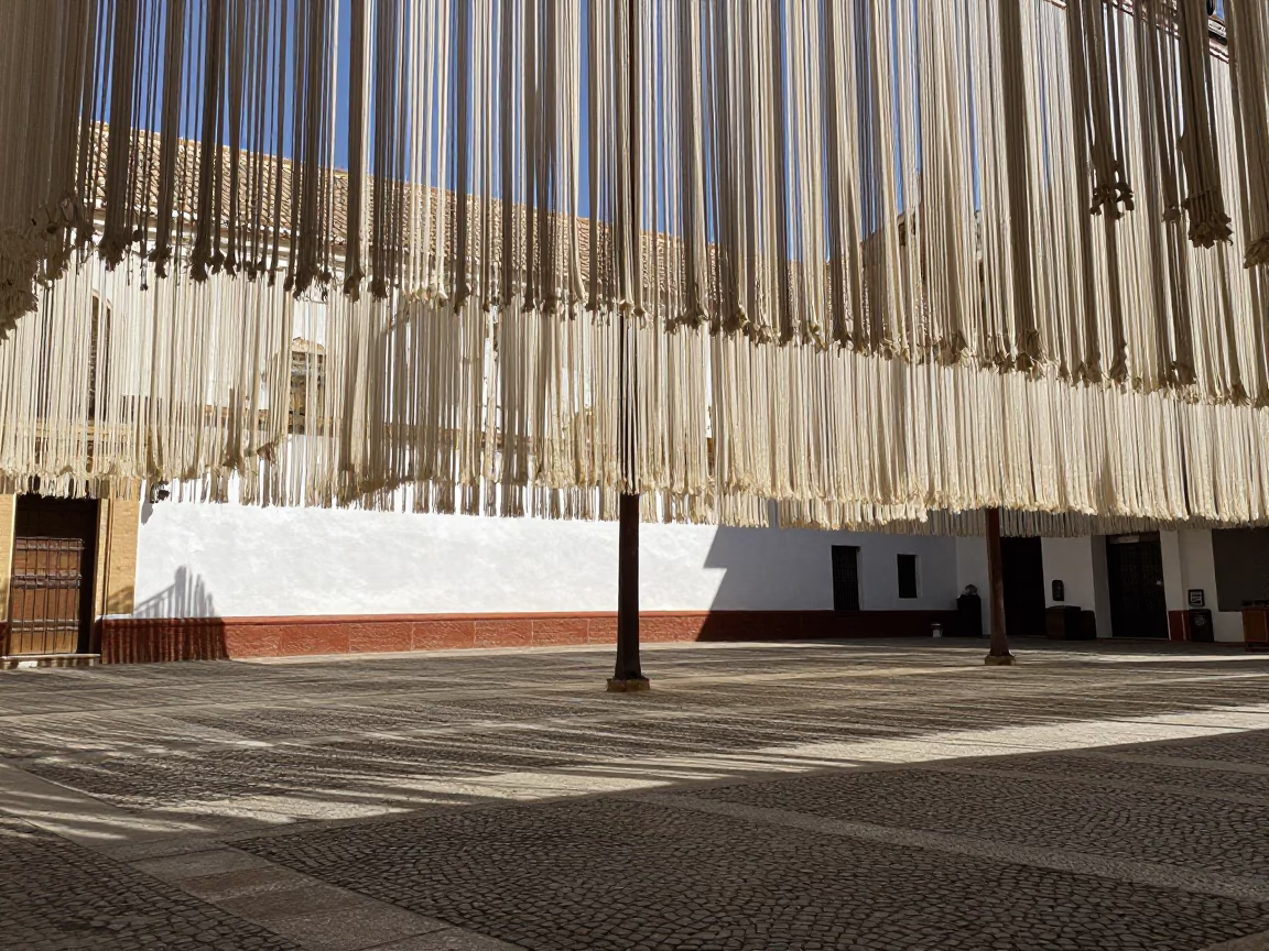 Sunlit Plaza at Midday Light in Granada in in Granada, Spain