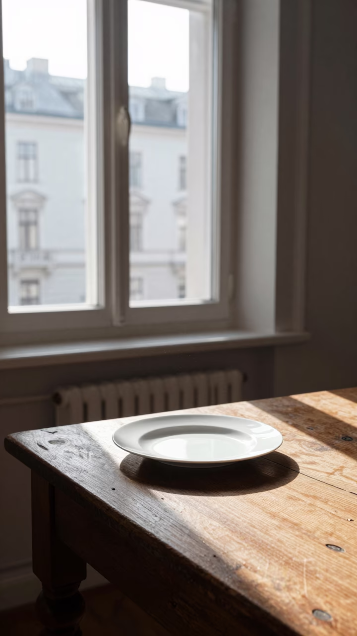 Sunlit Table in Vienna in in Vienna, Austria