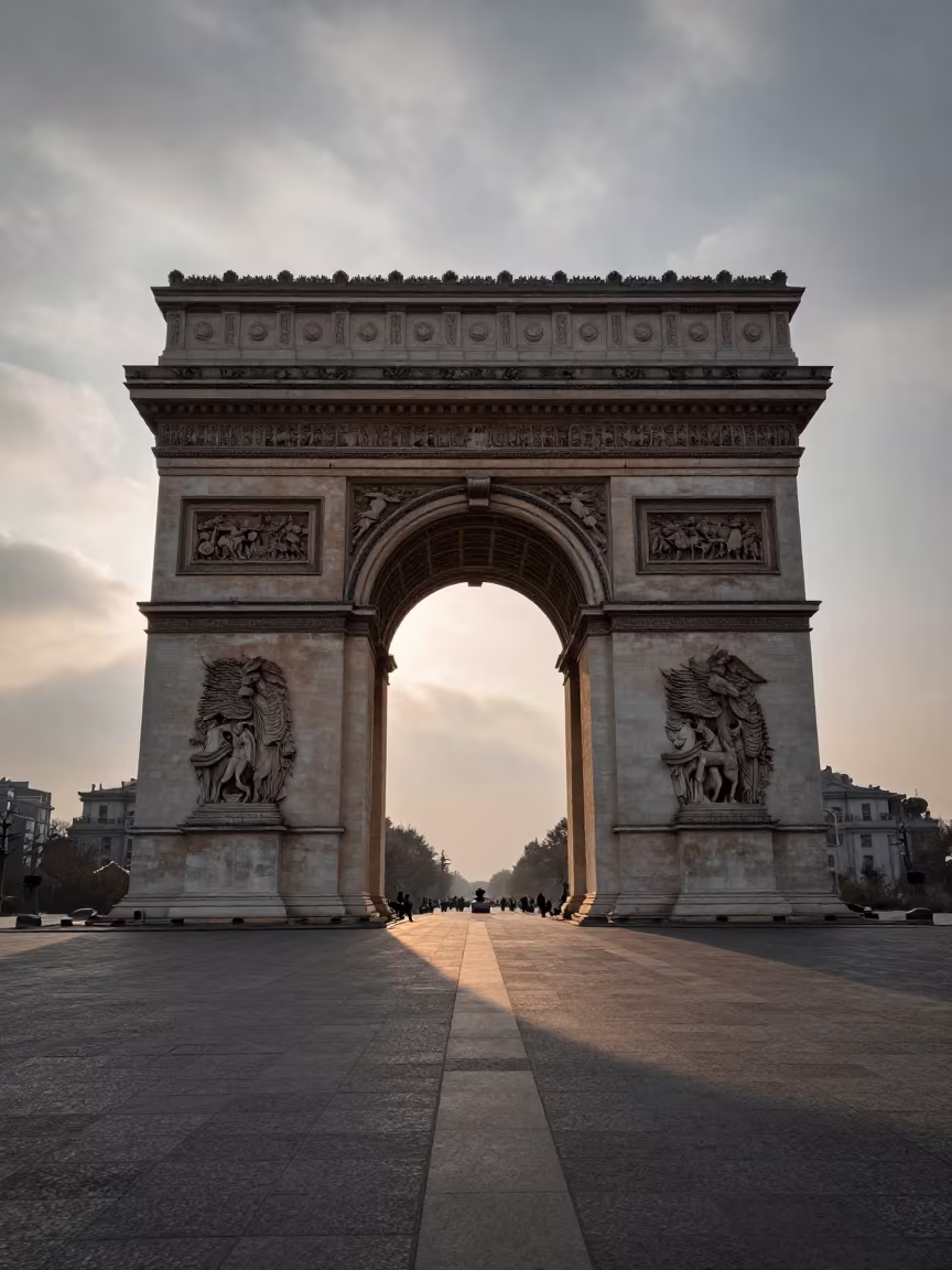 Sunlit Triumphal Arch in Wenzhou Atrium in inside a vaulted atrium in Wenzhou