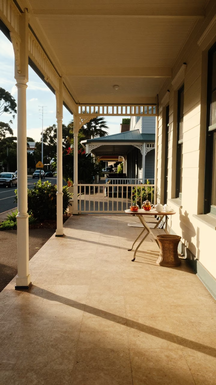 Sunlit Veranda in Adelaide in in Adelaide, South Australia, Australia