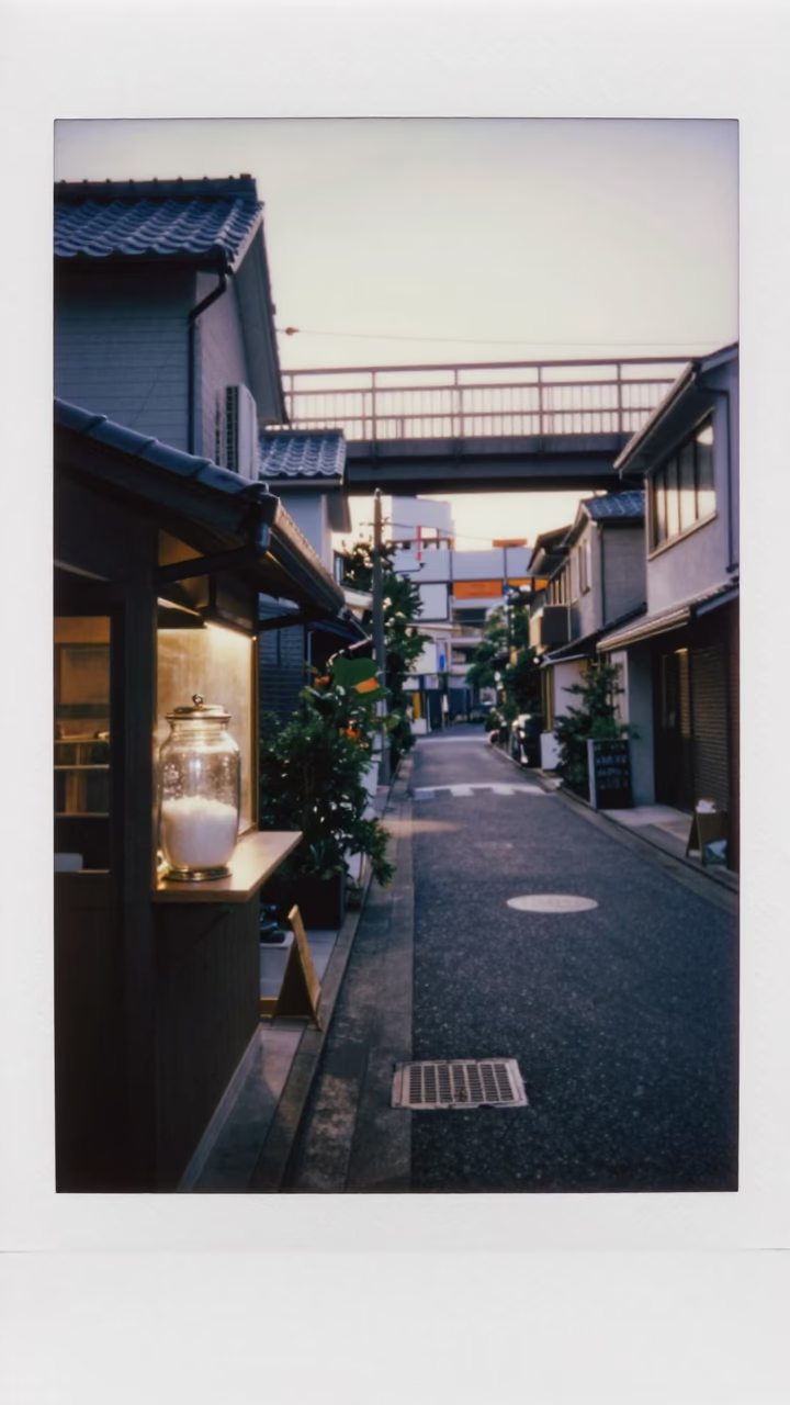 Sunrise in Tokyo Street with Glass Jar and Bridge Maintenance Cradle in in Tokyo, Japan