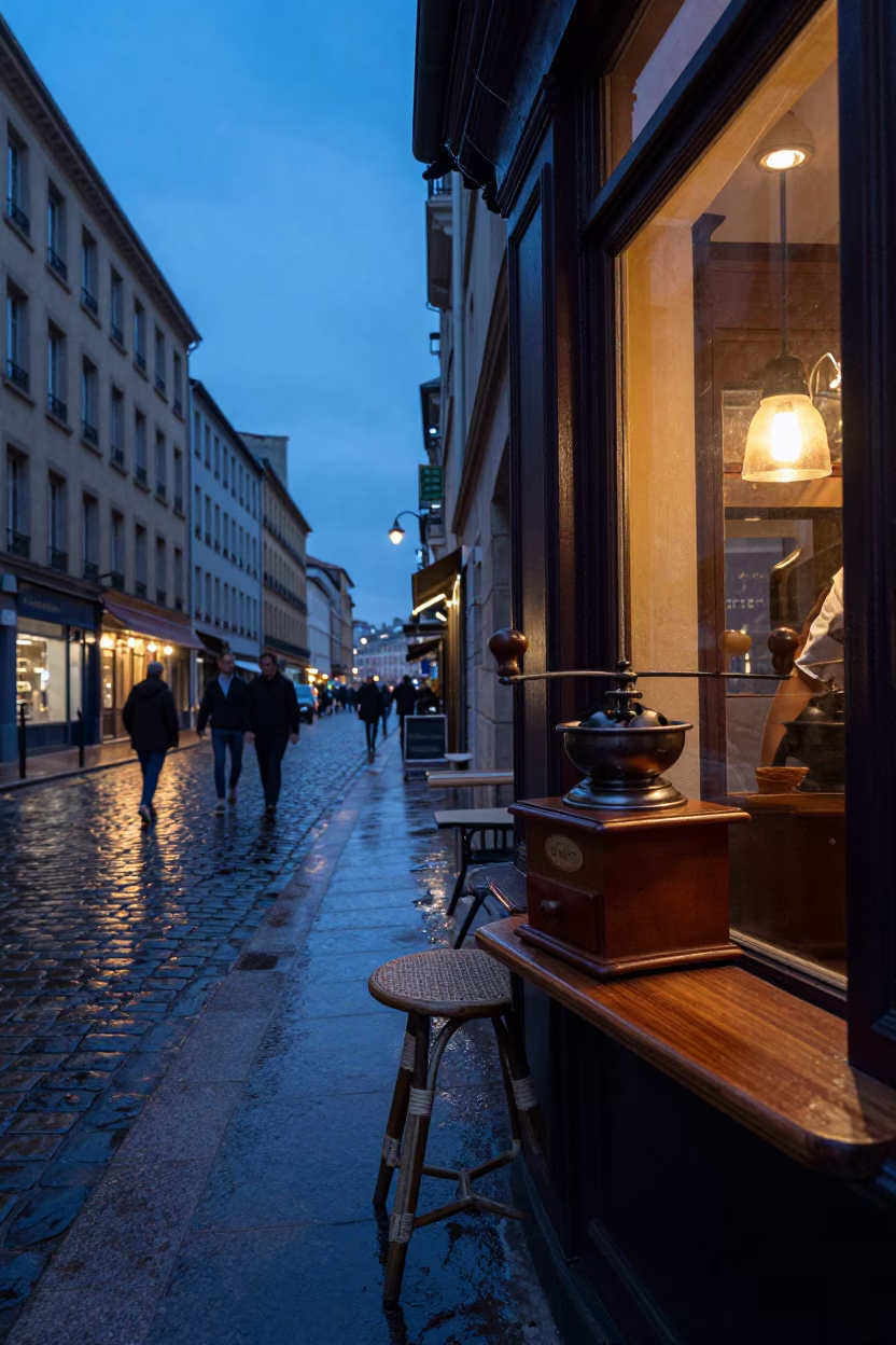 Sunrise Light on Before Sunrise in Lyon in in Lyon, France