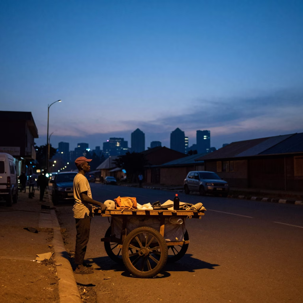 Sunrise Light on Before Sunrise in Nairobi in in Nairobi, Kenya