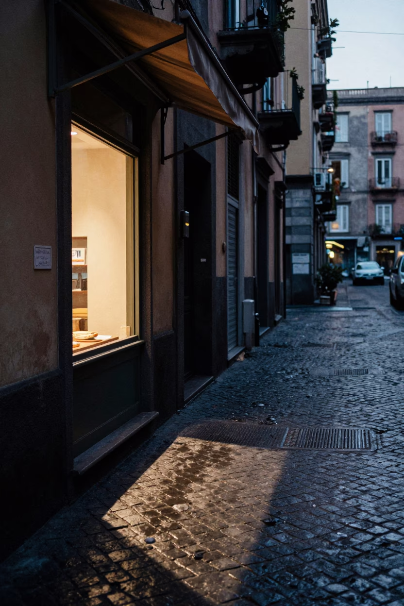 Sunrise Light on Before Sunrise in Naples in in Naples, Italy