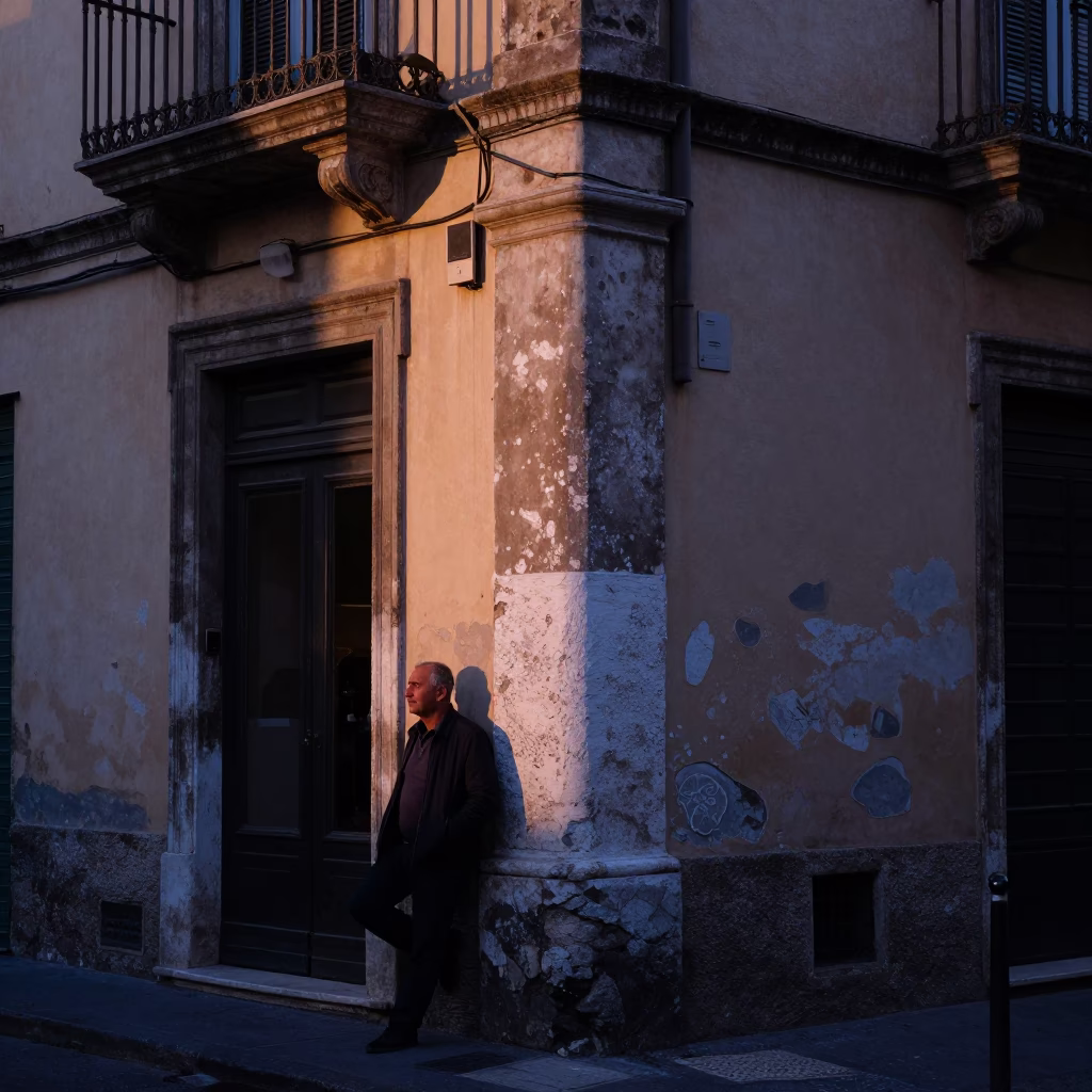 Sunrise Light on Before Sunrise in Palermo in in Palermo, Italy
