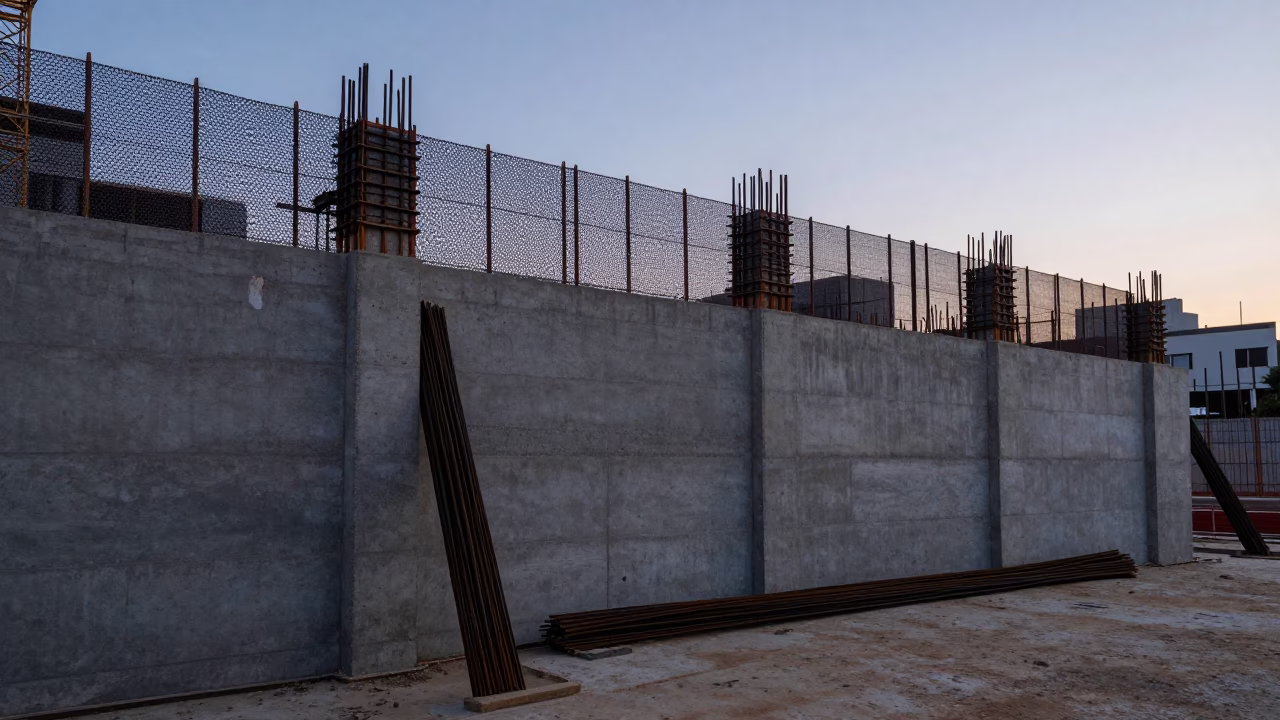 Sunrise Light on Construction Site in São Paulo in in São Paulo, Brazil