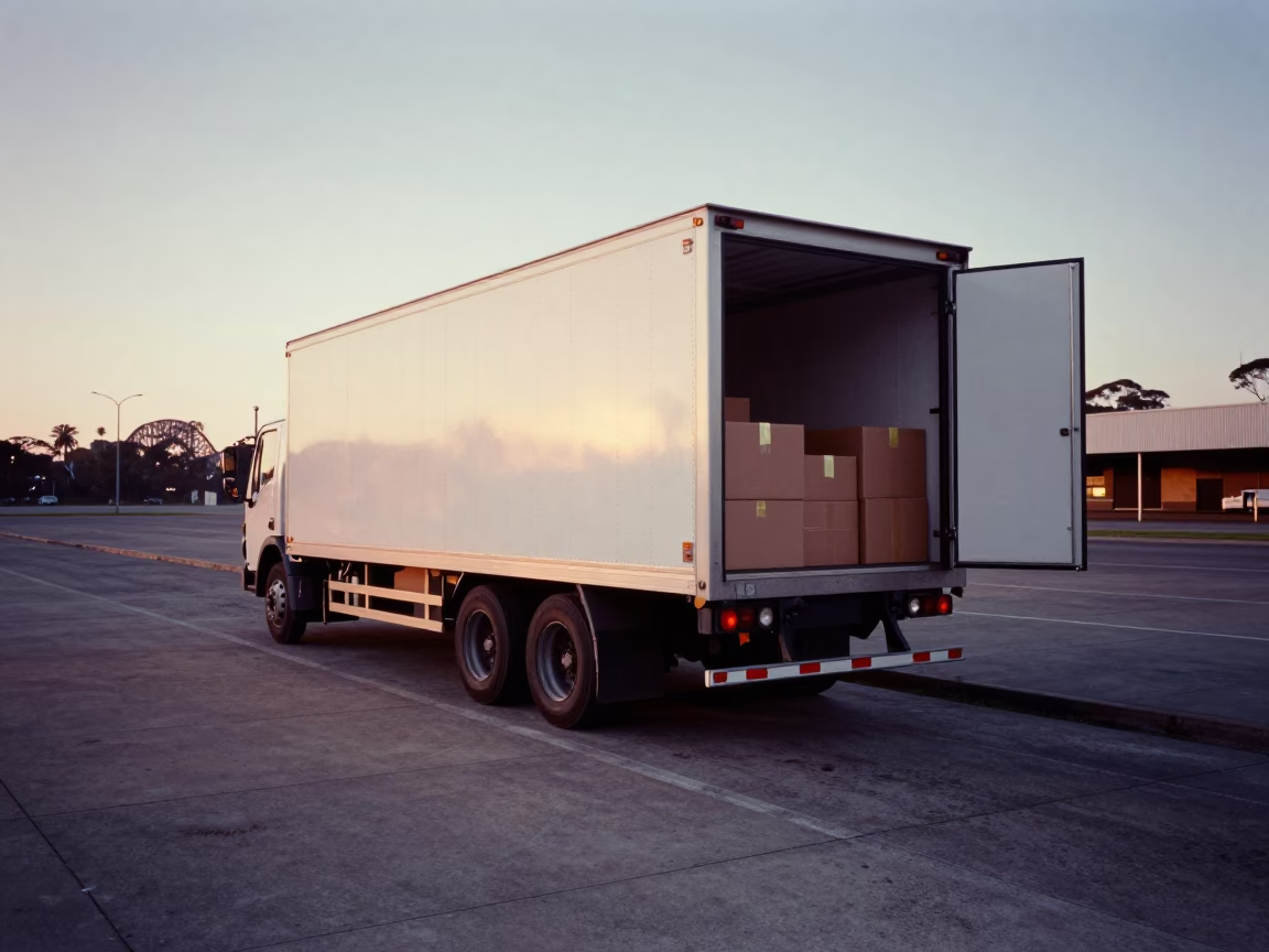 Sunrise Light on Loading Dock in Sydney in in Sydney, New South Wales, Australia