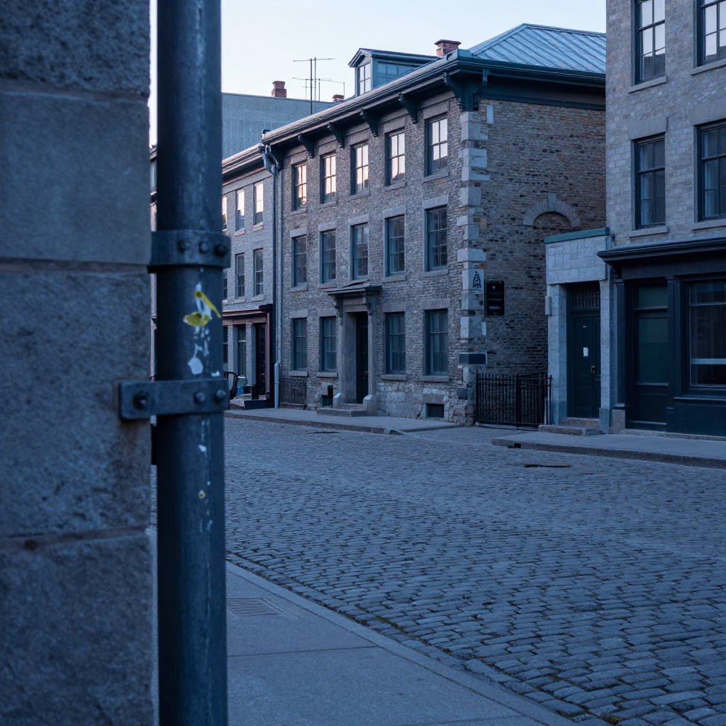 Sunrise Light on Paint Flecks in Montreal in in Montreal, Quebec, Canada