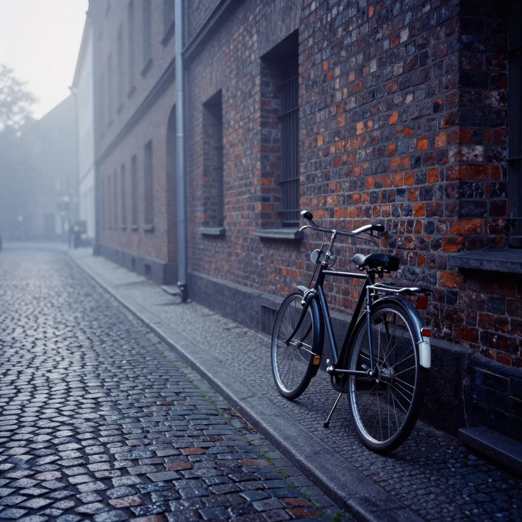 Sunrise Light on Street Scene in Berlin in in Berlin, Germany