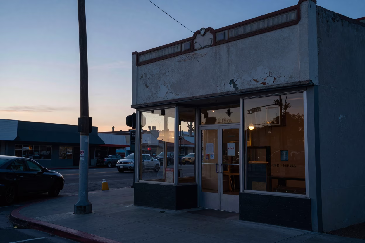 Sunrise Light on Street Scene in San Diego in in San Diego, California, United States
