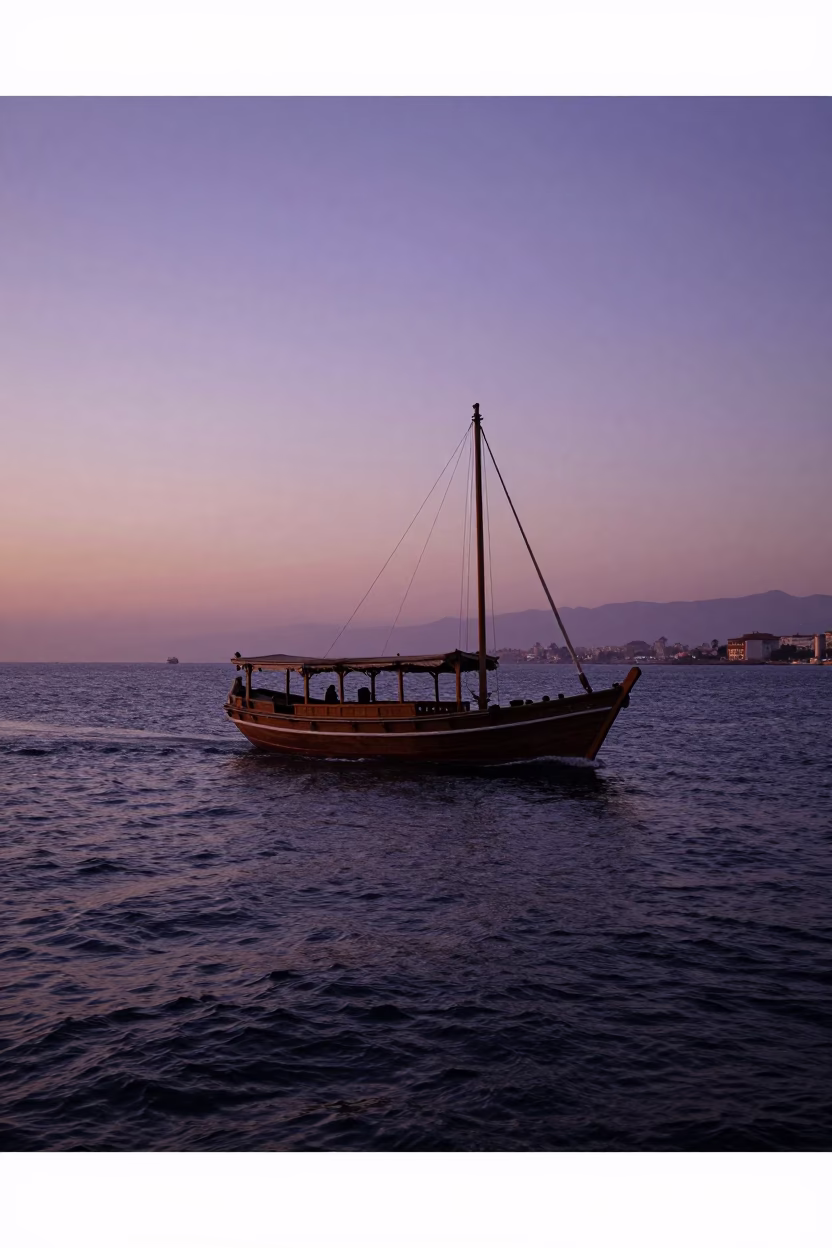 Sunset at Sunset Light in Beirut in in Beirut, Lebanon