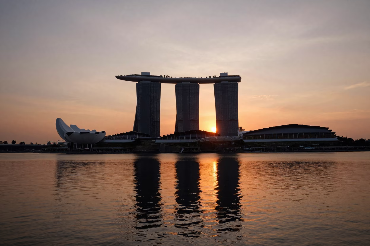 Sunset at Sunset Light in Singapore in in Singapore, Singapore