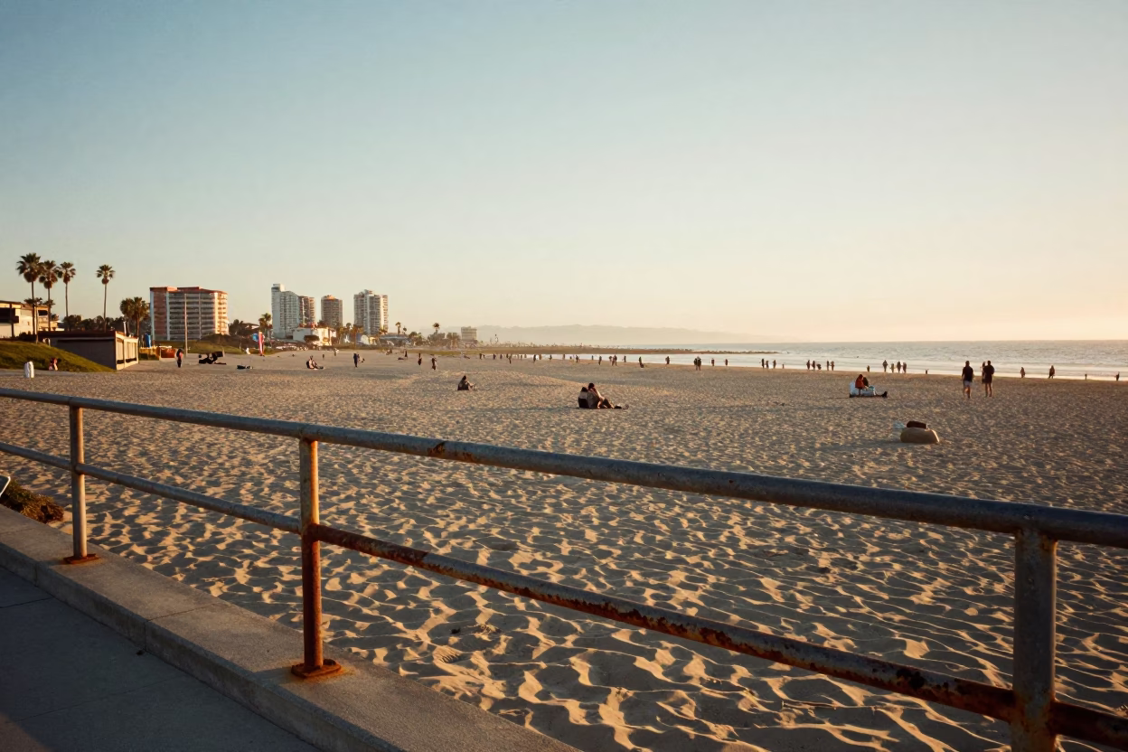 Sunset Beach in San Diego at Golden Hour in in San Diego, California, United States