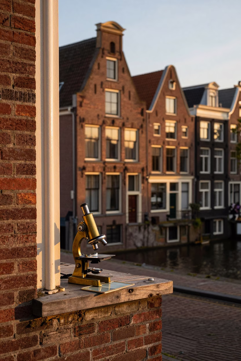 Sunset Glow at Sunset Light in Amsterdam in in Amsterdam, Netherlands