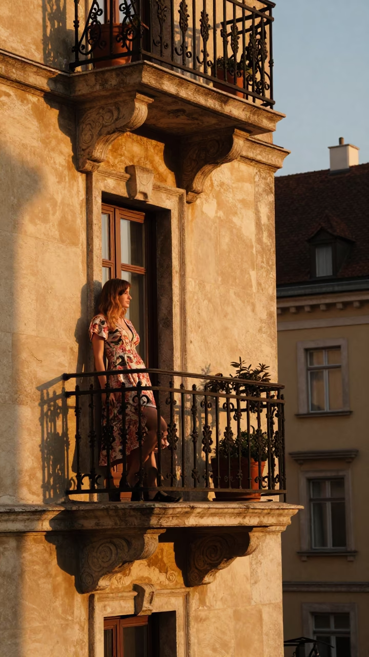 Sunset Glow in Budapest at Sunset Light in in Budapest, Hungary