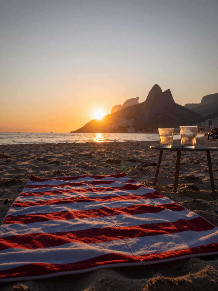 Sunset Glow in Rio De Janeiro in in Rio de Janeiro, Brazil