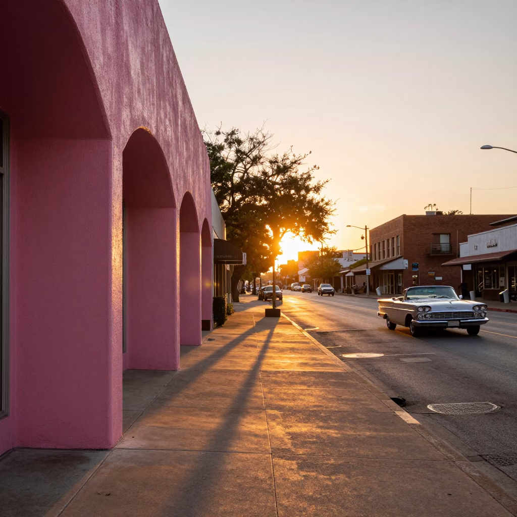 Sunset in Austin at Sunset Light in in Austin, Texas, United States